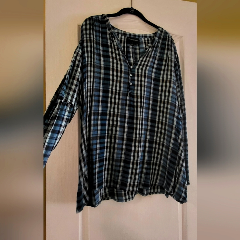 Plaid long sleeve top from Lane Bryant.